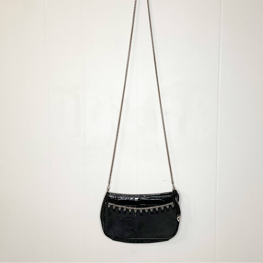 Brighton Small Black Crossbody Bag Purse In Good Condition